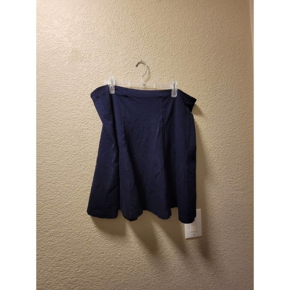 Lauren Ralph Lauren Circle Skirt Navy Blue Size Large Stretchy - Picture 2 of 5